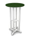 POLYWOOD Contempo 24" Round Bar Table in White / Green image