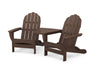 POLYWOOD Classic Oversized Adirondacks with Angled Connecting Table in Mahogany image