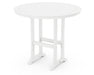 POLYWOOD Nautical Trestle 48" Round Bar Table in White image