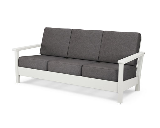 POLYWOOD Harbour Deep Seating Sofa in Vintage White / Ash Charcoal image
