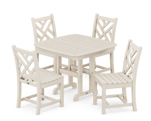 POLYWOOD Chippendale 5-Piece Side Chair Dining Set in Sand image