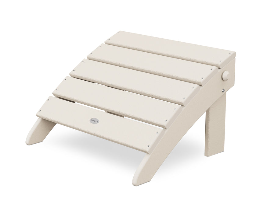 POLYWOOD Classic Oversized Adirondack Folding Ottoman in Sand