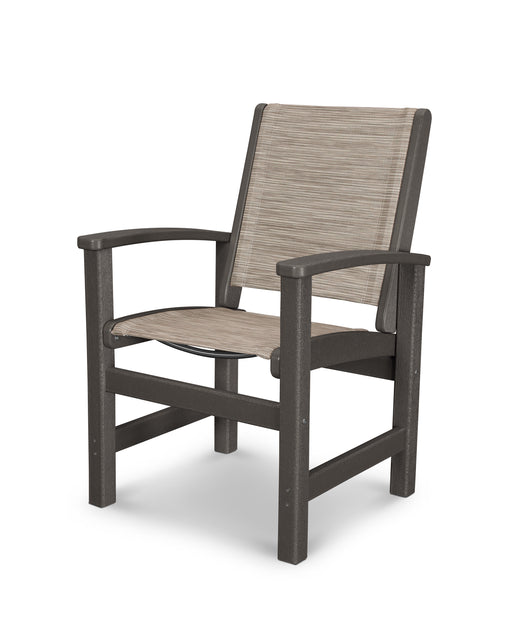 POLYWOOD Coastal Dining Chair in Vintage Coffee / Onyx Sling image