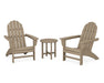POLYWOOD Vineyard 3-Piece Adirondack Set in Vintage Sahara image