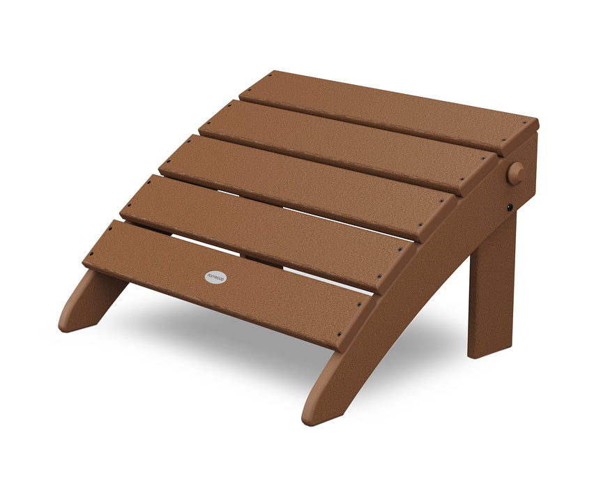 POLYWOOD Classic Oversized Adirondack Folding Ottoman in Teak