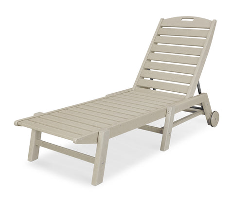 POLYWOOD Nautical Chaise with Wheels in Sand image