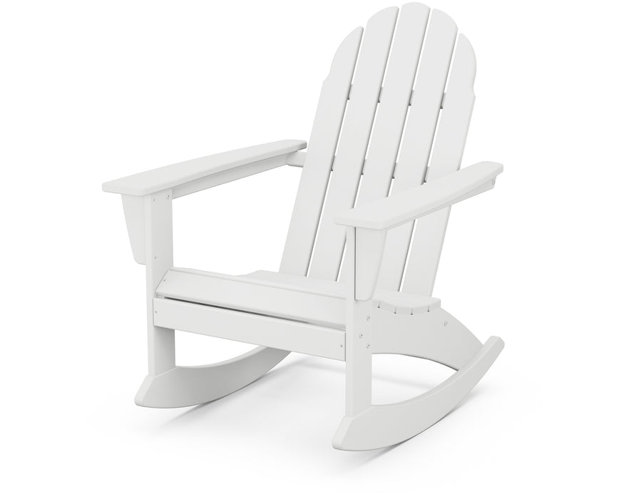 POLYWOOD Vineyard Adirondack Rocking Chair in White