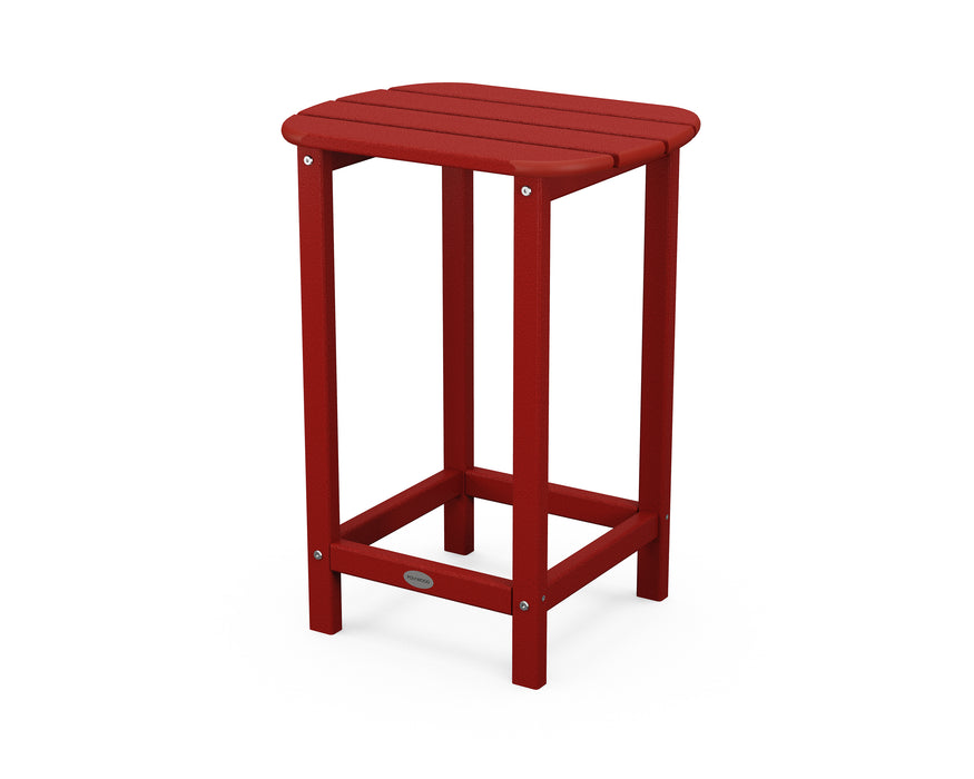 POLYWOOD South Beach 26" Counter Side Table in Crimson Red