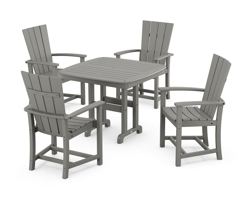 POLYWOOD Quattro 5-Piece Dining Set in Slate Grey image