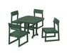 POLYWOOD EDGE Side Chair 5-Piece Dining Set in Green image