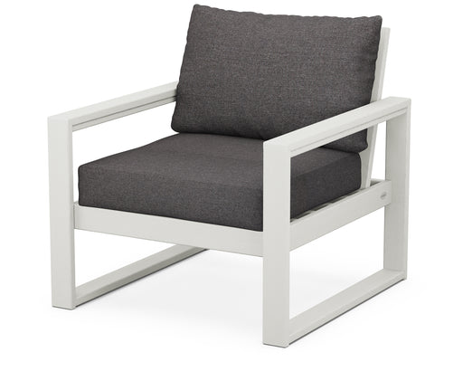 POLYWOOD EDGE Club Chair in Vintage White / Ash Charcoal image