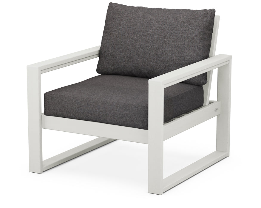 POLYWOOD EDGE Club Chair in Vintage White / Ash Charcoal image