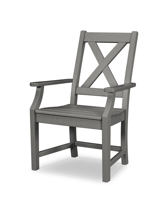 POLYWOOD Braxton Dining Arm Chair in Slate Grey