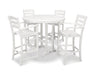 POLYWOOD La Casa Cafe 5-Piece Bar Dining Set in White image