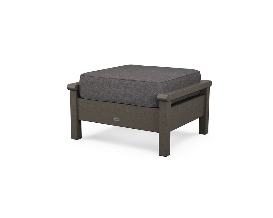 POLYWOOD Harbour Deep Seating Ottoman in Vintage Coffee / Ash Charcoal