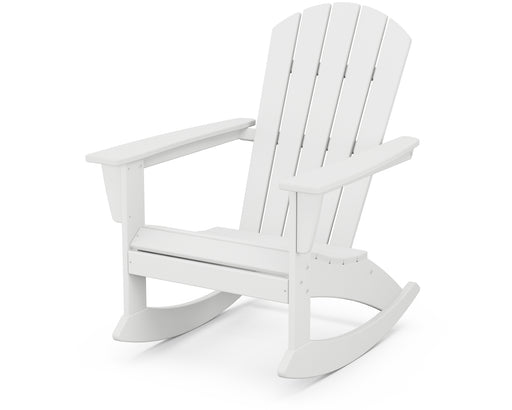 POLYWOOD Nautical Adirondack Rocking Chair in White image