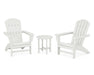 POLYWOOD Nautical 3-Piece Adirondack Set in Vintage White image