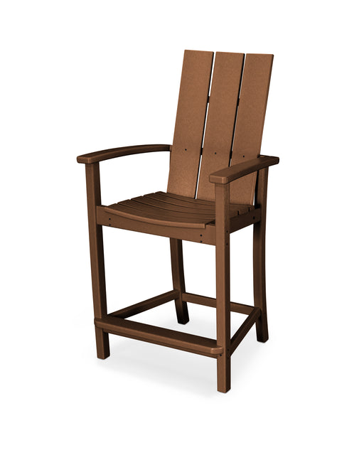 POLYWOOD Modern Adirondack Counter Chair in Teak image