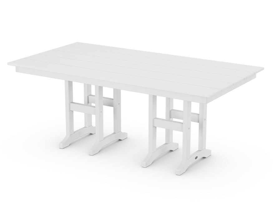 POLYWOOD Farmhouse 37" x 72" Dining Table in White image