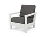 POLYWOOD Harbour Deep Seating Chair in Vintage White / Ash Charcoal image