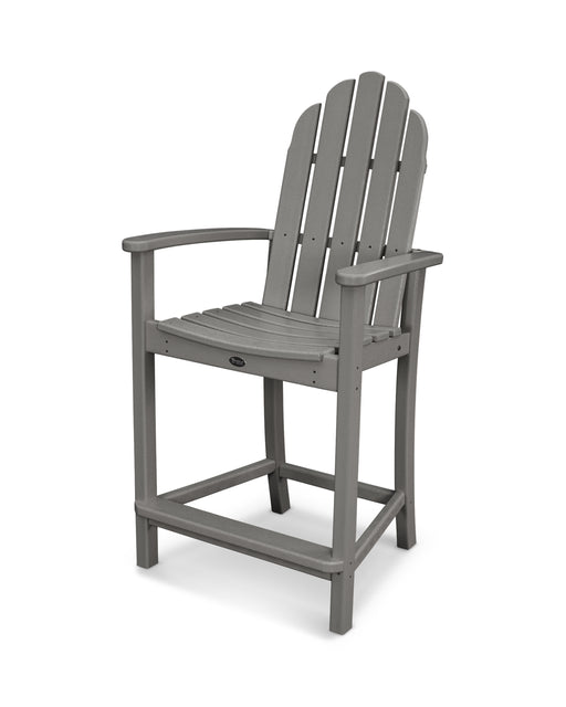 POLYWOOD Classic Adirondack Counter Chair in Slate Grey image