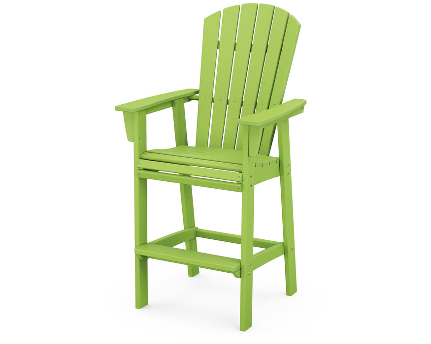 POLYWOOD Nautical Curveback Adirondack Bar Chair in Lime image