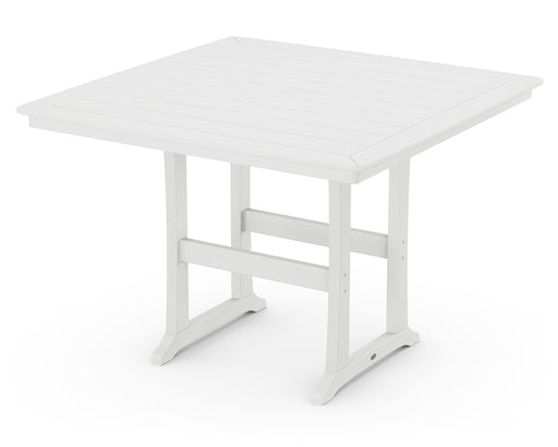 POLYWOOD Nautical Trestle 59" Bar Table in White image