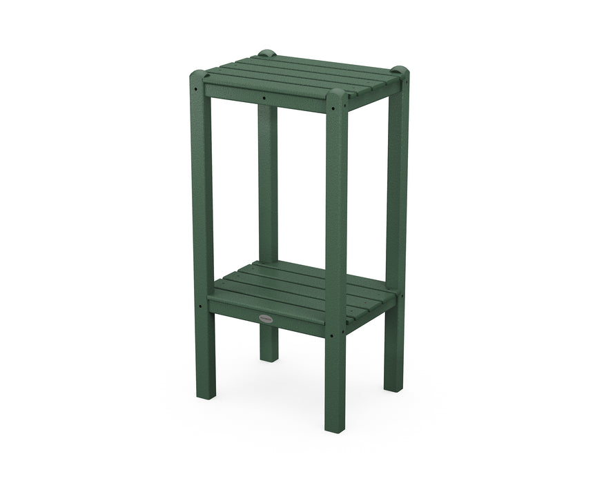 POLYWOOD Two Shelf Bar Side Table in Green