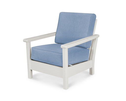 POLYWOOD Harbour Deep Seating Chair in Vintage White / Cast Ocean image