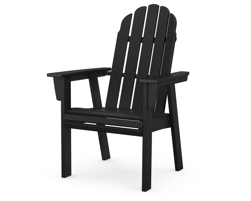 POLYWOOD Vineyard Curveback Adirondack Dining Chair in Black