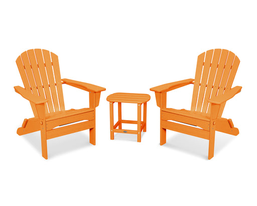 POLYWOOD South Beach 3-Piece Folding Adirondack Set in Tangerine image