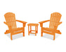 POLYWOOD South Beach 3-Piece Folding Adirondack Set in Tangerine image