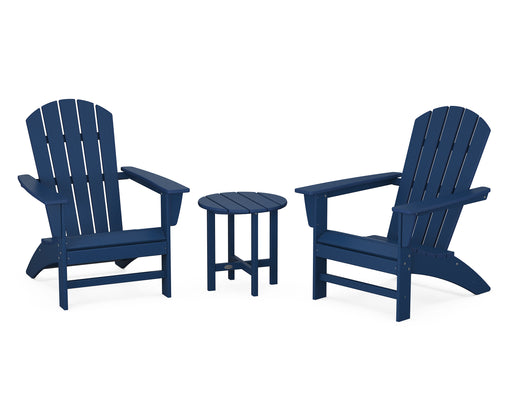 POLYWOOD Nautical 3-Piece Adirondack Set in Navy image