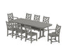 POLYWOOD Chippendale 9-Piece Dining Set with Trestle Legs in Slate Grey image