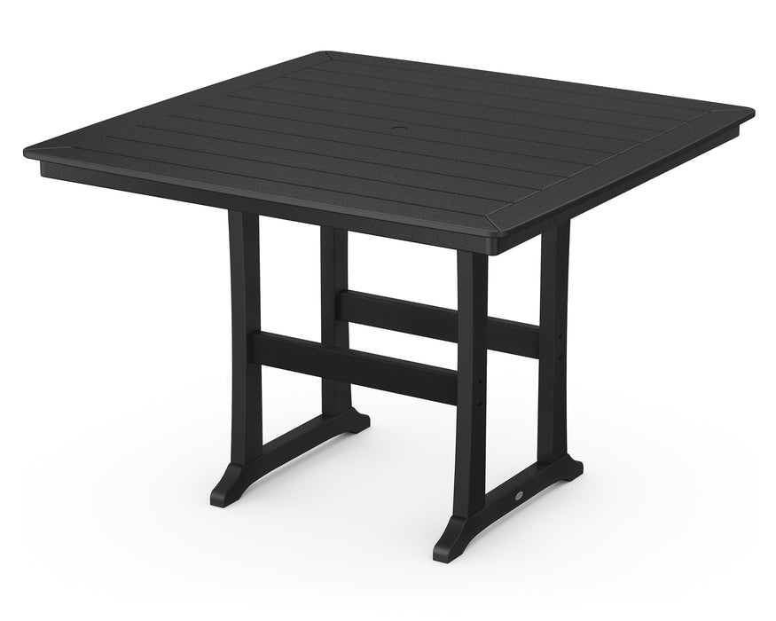 POLYWOOD Nautical Trestle 59" Bar Table in Black image