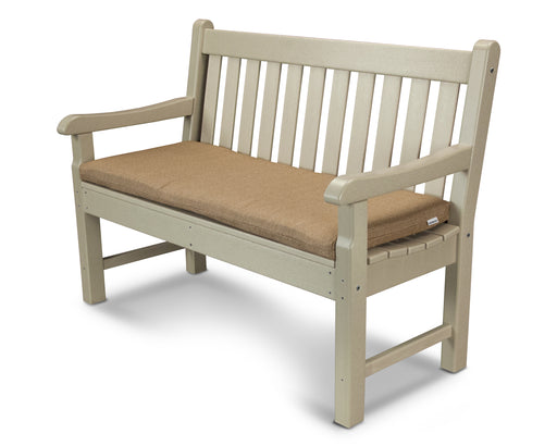 POLYWOOD Rockford 48" Bench with Seat Cushion in Sand / Sesame image