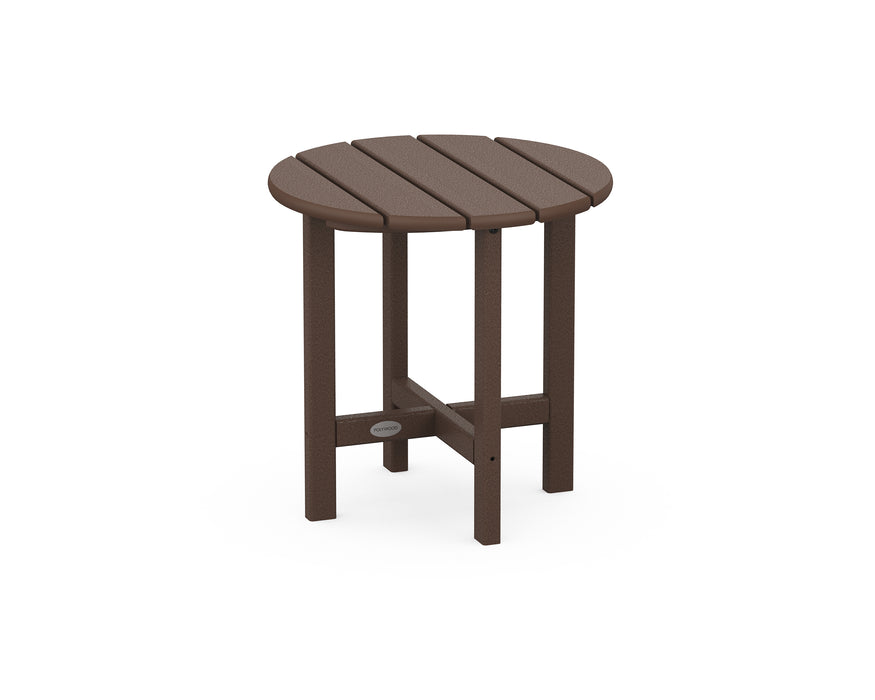 POLYWOOD Round 18" Side Table in Mahogany image