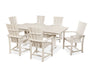 POLYWOOD Quattro 7-Piece Farmhouse Dining Set with Trestle Legs in Sand image