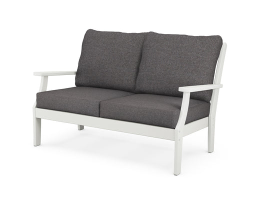 POLYWOOD Braxton Deep Seating Loveseat in Vintage White / Ash Charcoal image