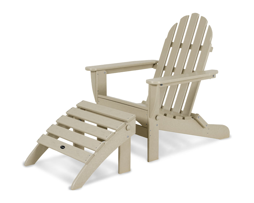 POLYWOOD Classic Adirondack 2-Piece Set in Sand