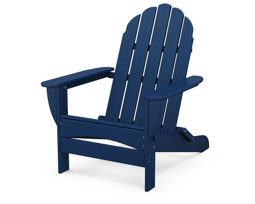 POLYWOOD Classic Oversized Folding Adirondack Chair in Navy image