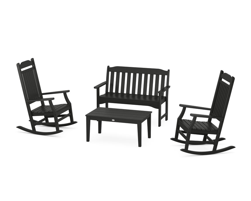 Country Living Country Living Rocking Chair 4-Piece Porch Set in Black