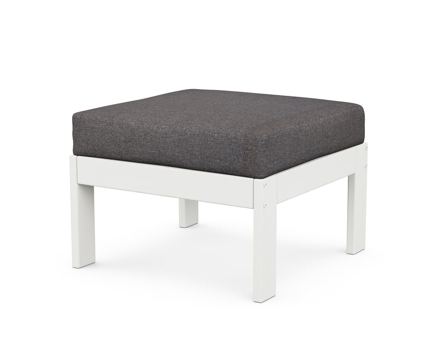 POLYWOOD Vineyard Modular Ottoman in Vintage White / Ash Charcoal