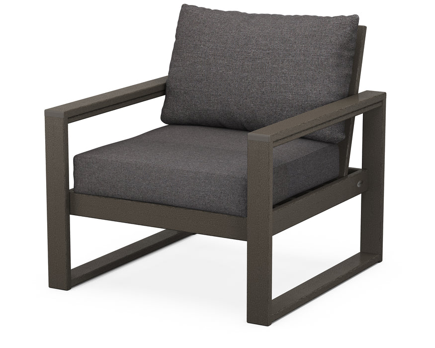 POLYWOOD EDGE Club Chair in Vintage Coffee / Ash Charcoal image