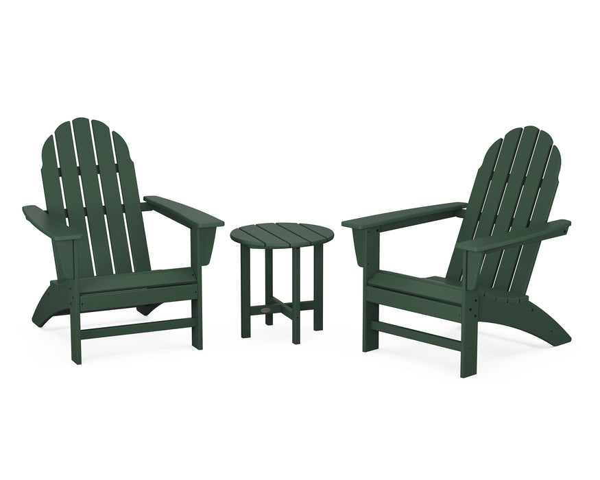 POLYWOOD Vineyard 3-Piece Adirondack Set in Green image