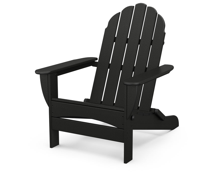 POLYWOOD Classic Oversized Folding Adirondack Chair in Black image