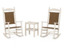 POLYWOOD Jefferson 3-Piece Woven Rocker Set in Sand / Tigerwood image