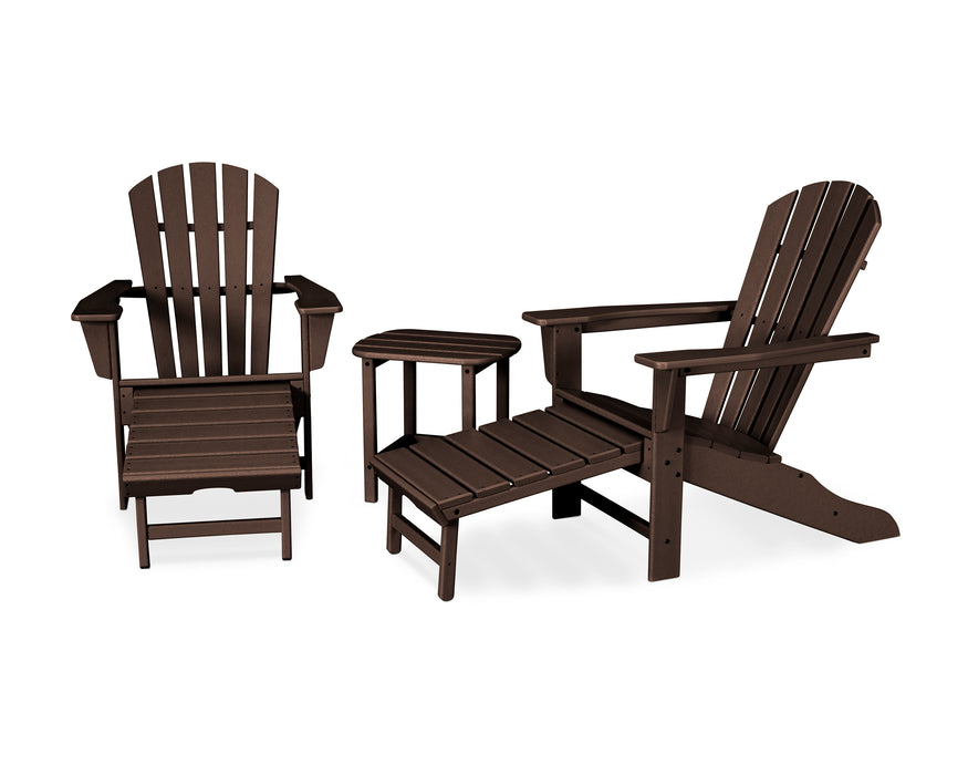 POLYWOOD Palm Coast Ultimate Adirondack 3-Piece Set in Mahogany