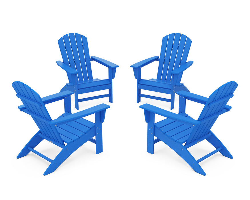 POLYWOOD Nautical 4-Piece Adirondack Conversation Set in Pacific Blue image