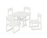 POLYWOOD EDGE Side Chair 5-Piece Dining Set in Vintage White image